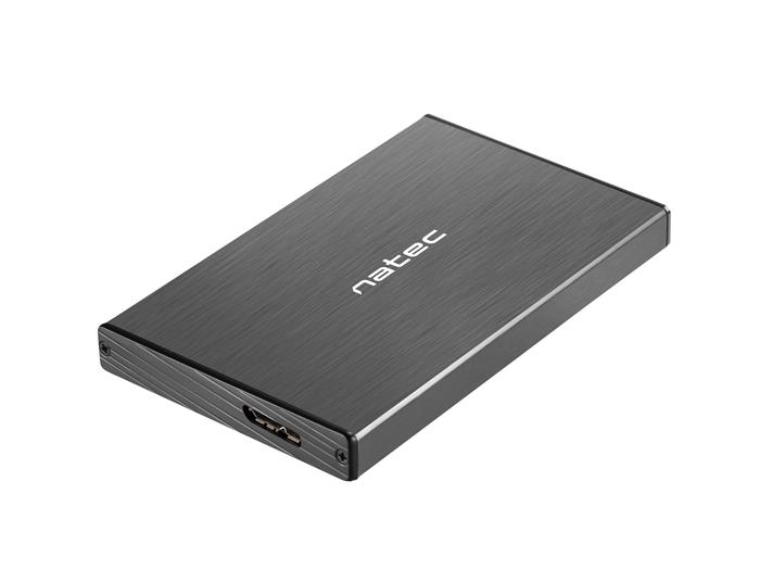 Natec Rhino Go, externí box pro 2.5" HDD, USB 3.0, hliníkové tělo, černý