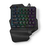 Nedis GKBDS110BK - Kabelová Herní Klávesnice  | USB-A | Membránové Keys | RGB | Jednoruční| Délka kabelu: 1.6 m