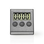 Nedis KATR103SS - Kuchyňský Časovač | Digitální Displej | Nerezový