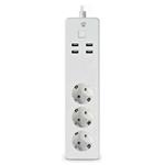 NEDIS Wi-Fi chytrý prodlužovací přívod/ 3x zásuvka typu F/ 16A/ 4x USB/ 1,8m/ Android/ iOS/ Nedis® SmartLife/ bílá