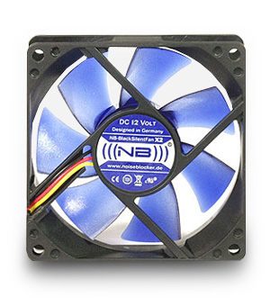 NoiseBlocker BlackSilentFan X2, ventilátor 80x25mm, 18dBA, 3-pin