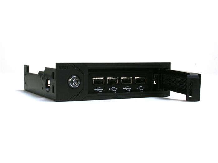 NZXT Bunker interní USB 2.0 hub, 4 porty, do 5.25" šachty, černý