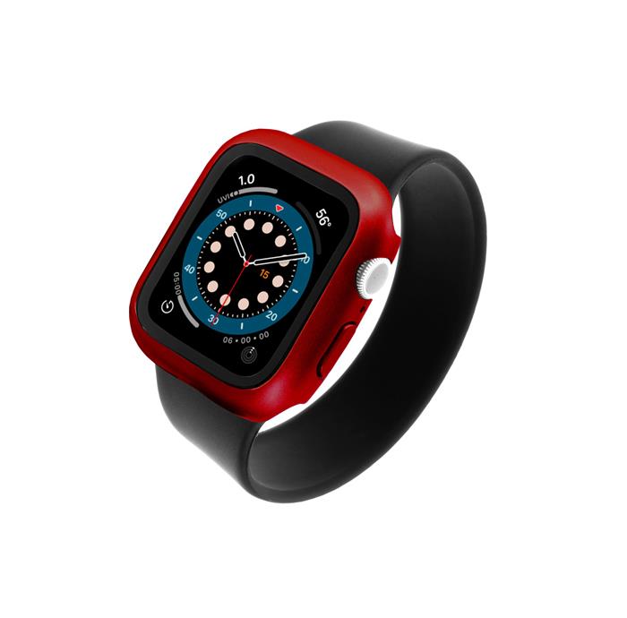Ochranné pouzdro FIXED Pure+ s temperovaným sklem pro Apple Watch 40mm, červené