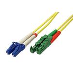 Optický patchkabel E2000(APC) - LC, 9/125(single mode), duplex, bezhalogenový, 2m