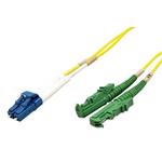 Optický patchkabel E2000(APC) - LC (UPC) 9/125 (single mode), duplex, 15m