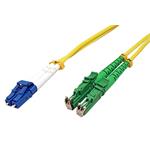 Optický patchkabel E2000(APC) - LC(UPC), 9/125 (singlemode), LSOH, duplex, OS2, 3m