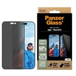 PanzerGlass Privacy tvrzené sklo pro Apple iPhone 16 Pro, černý rám