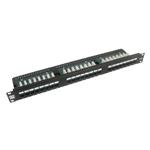 Patchpanel 19'' kat. 5e STP, 24 portů, černý, Roline