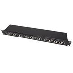 Patchpanel 19'' kat. 5e STP, 24 portů, černý