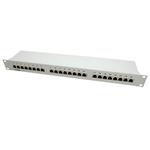 Patchpanel 19'' kat. 5e STP, 24 portů, šedý