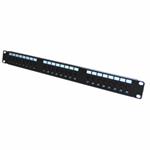 Patchpanel 19'' kat. 5e UTP, 24 portů, černý