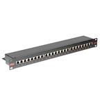 Patchpanel 19'' kat. 6 STP, 24 portů, černý