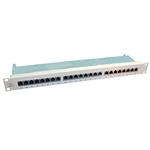 Patchpanel 19'' kat. 6 STP, 24 portů, šedý