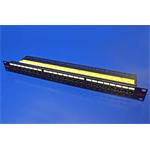 Patchpanel 19'' kat. 6 UTP, 24p, černý