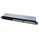 Patchpanel 19" kat. 6a STP, 16 portů, černý,  (TC-P16C6AS)