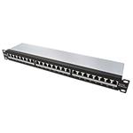 Patchpanel 19" kat. 6a STP, 24 portů, černý,  (TC-P24C6AS)