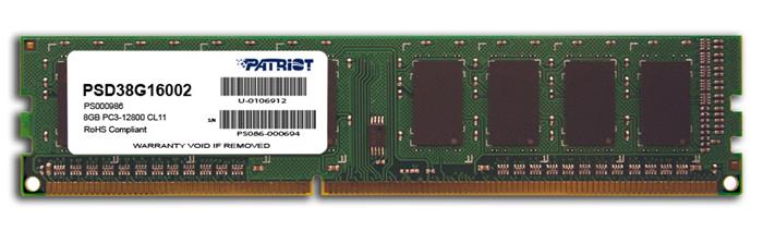 Patriot 8GB DDR3 1600MHz, CL11, DIMM