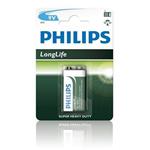 Philips baterie 9V LongLife zinkochloridová - 1ks, blister