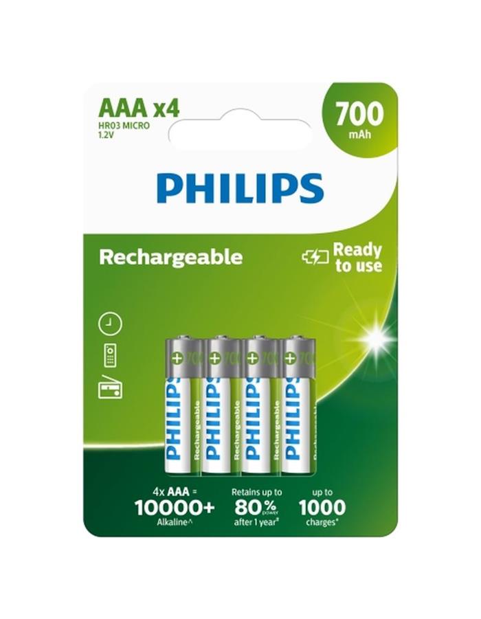 Philips dobíjecí baterie AAA 700mAh, NiMH - 4ks