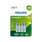 Philips dobíjecí baterie AAA 700mAh, NiMH - 4ks