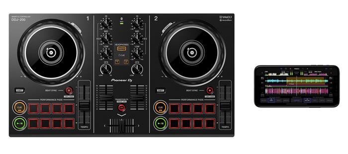 Pioneer DJ DDJ-200 kontrolér iPhone, Android, černý