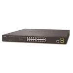 PLANET GS-4210-16T2S Switch 16 x 10/100/1000 + 2x 100/1000 SFP, WebSmart/SNMP, kov, rack