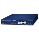 Planet MGS-6320-8HP2X L3 PoE switch, 4x Gb, 4x 2.5G, 2x 10G SFP+, RIPv2/OSPFv2/OSPFv3, management, IEEE 802.3bt-240W