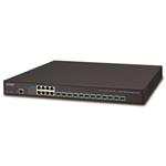 Planet XGS-6350-12X8TR switch, 12x 10G SFP+, 8x 1Gb TP, Web/SNMPv3, L3 RIP/OSPF, QoS, 2x AC