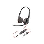 Poly Blackwire 3225 náhlavní souprava, 3.5 mm jack + USB-C/A adaptér, stereo (bulk)