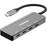 PremiumCord 10G SuperSpeed Hub USB-C na 4x USB 3.2 C Aluminum
