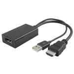 PremiumCord  adaptér HDMI to  DisplayPort  Male/Female s napájením z USB