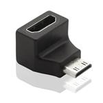 PremiumCord Adapter Mini HDMI C Male na HDMI Female zahnutý do pravého úhlu 90° 