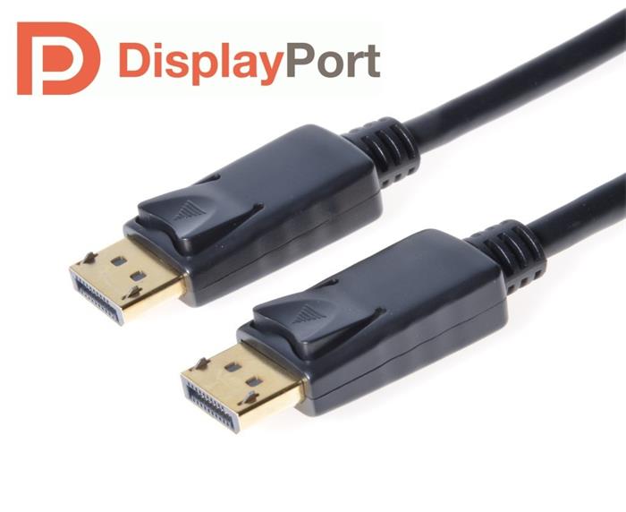 PremiumCord DisplayPort 1.3 přípojný kabel M/M, zlacené konektory, 3m