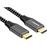 PremiumCord DisplayPort 1.4 kabel, kovové a zlacené konektory, 2m