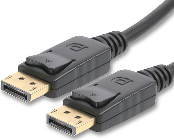 PremiumCord DisplayPort 2.0 přípojný kabel M/M, 0.5m, zlacené konektory