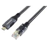 PremiumCord Gigabitový ethernetový kabel USB-C na LAN RJ45, 1m