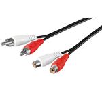 PremiumCord Kabel 2x Cinch-2x Cinch, M/F 15m 