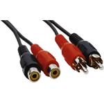 PremiumCord Kabel 2x Cinch-2x Cinch, M/F 2m