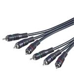 PremiumCord Kabel 3x CINCH-3x CINCH M/M 2m HQ