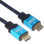 PremiumCord kabel HDMI 2.0b, 2m, zlacené konektory, bavlněné opletení