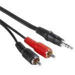 PremiumCord Kabel Jack 3.5mm-2xCINCH M/M 5m