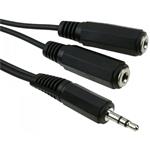 PremiumCord Kabel Jack 3.5mm stereo Y M/2xF 2m