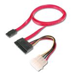 PremiumCord kabel SATA II datový + napájecí, 1m