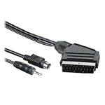 PremiumCord Kabel SCART-S-video+sjack3.5"2m+kondenz.