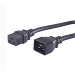 PremiumCord Kabel síťový prodlužovací  230V 16A 2m, konektory IEC 320 C19 - IEC 320 C20