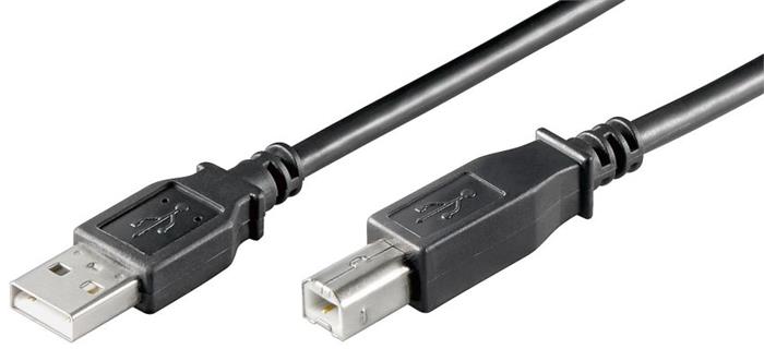 PremiumCord Kabel USB 2.0, A-B 3m barva černá