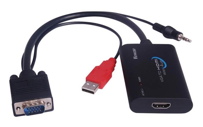 PremiumCord konvertor VGA+audio na HDMI