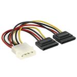 PremiumCord Napájecí redukce Molex - 2x SATA