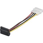 PremiumCord napájecí redukce molex -> SATA zahnutý nahoru, 15cm