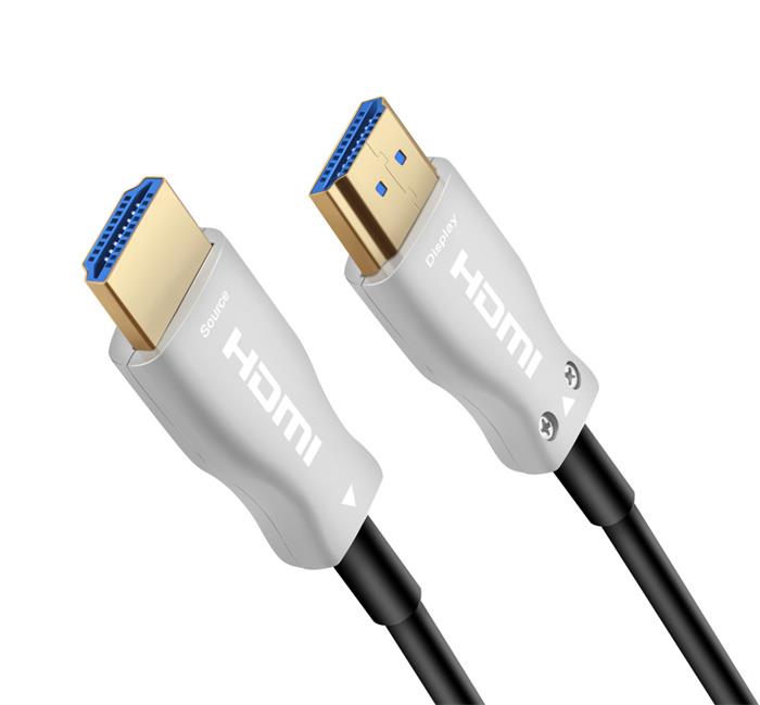 PremiumCord optický HDMI 2.0 kabel, 7m, M/M, zlacené konektory